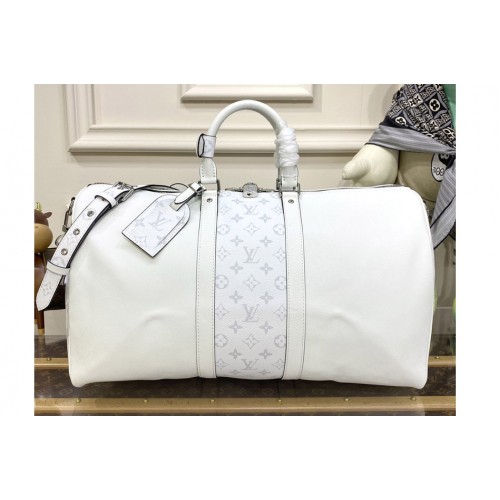 Louis Vuitton M30885 Keepall 50 Bandoulière bag in Monogram coated canvas and Taiga cowhide leather Louis Vuitton M30885 Keepall 50 Bandoulière bag in Monogram coated canvas and Taiga cowhide leather