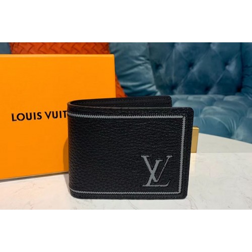 Louis Vuitton M68236 Multiple Wallet Black Taurillon leather Louis Vuitton M68236 Multiple Wallet Black Taurillon leather