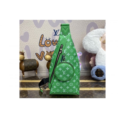 Louis Vuitton M31000 Duo Slingbag in Green Monogram Canvas Louis Vuitton M31000 Duo Slingbag in Green Monogram Canvas
