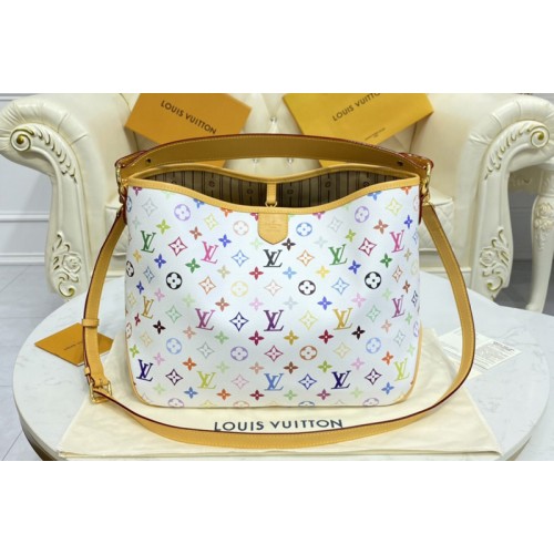 Louis Vuitton M40352 Graceful PM hobo Bag in White Monogram Multicolor Louis Vuitton M40352 Graceful PM hobo Bag in White Monogram Multicolor