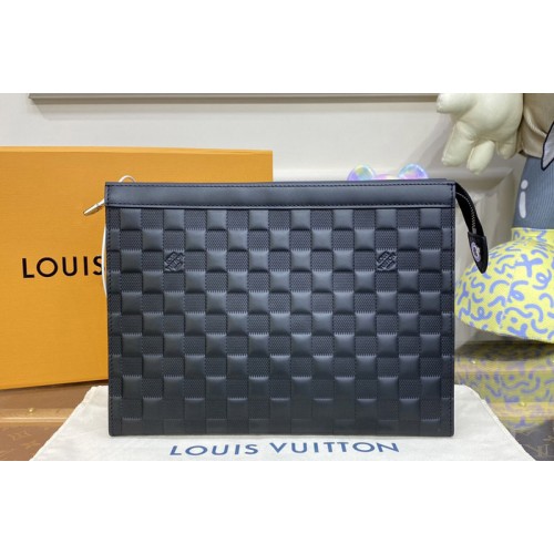 Louis Vuitton N41696 Pochette Voyage MM Bag in Damier Infini Leather Louis Vuitton N41696 Pochette Voyage MM Bag in Damier Infini Leather