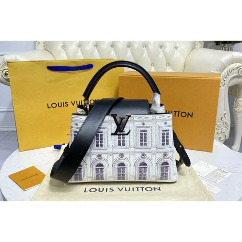 Louis Vuitton M42258 Capucines MM handbag in Printed matte calf leather Louis Vuitton M42258 Capucines MM handbag in Printed matte calf leather