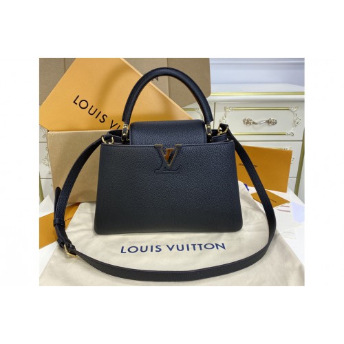 Louis Vuitton M42259 Capucines MM handbag in Black Taurillon leather Louis Vuitton M42259 Capucines MM handbag in Black Taurillon leather