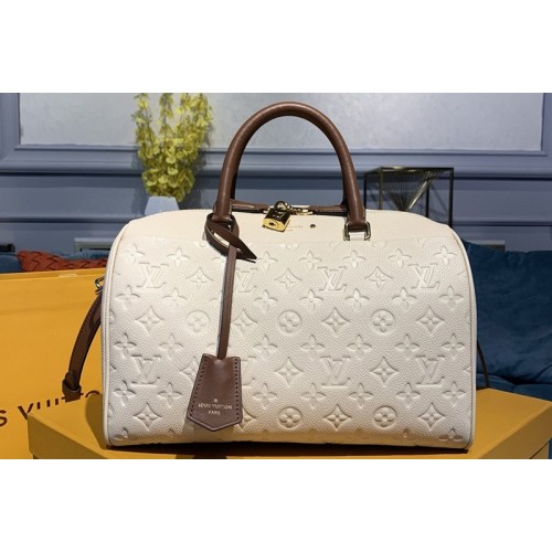 Louis Vuitton M42406 Speedy Bandouliere 30 handbag in White Monogram Empreinte leather Louis Vuitton M42406 Speedy Bandouliere 30 handbag in White Monogram Empreinte leather