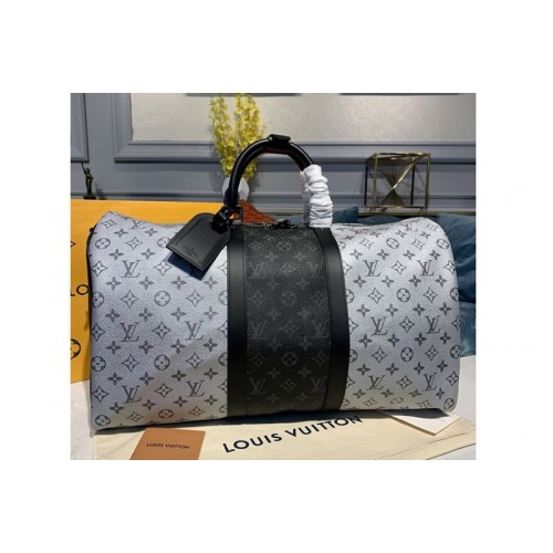 Louis Vuitton M43818 Keepall 50 Bandouliere Travel Bags Monogram Eclipse canvas Louis Vuitton M43818 Keepall 50 Bandouliere Travel Bags Monogram Eclipse canvas