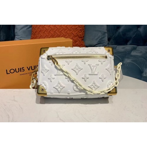 Louis Vuitton M44480 Mini Soft trunk Bags White Calf Leather Louis Vuitton M44480 Mini Soft trunk Bags White Calf Leather