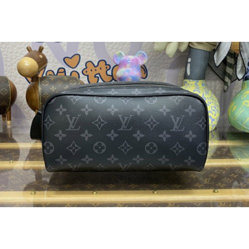 Louis Vuitton M44494 Dopp Kit Toilet Pouch in Monogram Eclipse Canvas Louis Vuitton M44494 Dopp Kit Toilet Pouch in Monogram Eclipse Canvas