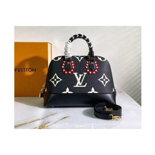 Louis Vuitton M44832 Neo Alma PM handbag in Black Cream Monogram Empreinte Leather Louis Vuitton M44832 Neo Alma PM handbag in Black Cream Monogram Empreinte Leather