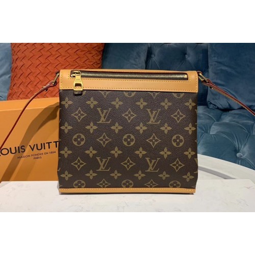 Louis Vuitton M44879 Saumur Messenger PM bag Monogram canvas and natural leather Louis Vuitton M44879 Saumur Messenger PM bag Monogram canvas and natural leather