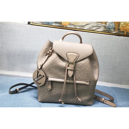 Louis Vuitton M45410 Montsouris Backpack IN Tourterelle Gray Monogram Empreinte embossed leather Louis Vuitton M45410 Montsouris Backpack IN Tourterelle Gray Monogram Empreinte embossed leather