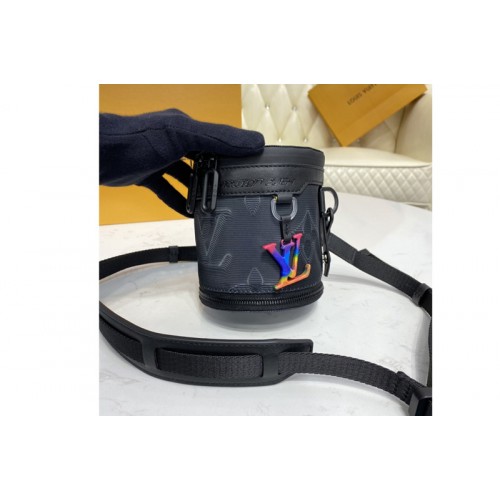 Louis Vuitton M45604 Expandable Polochon pouch in Monogram 3D Gray and Black Rainbow Louis Vuitton M45604 Expandable Polochon pouch in Monogram 3D Gray and Black Rainbow