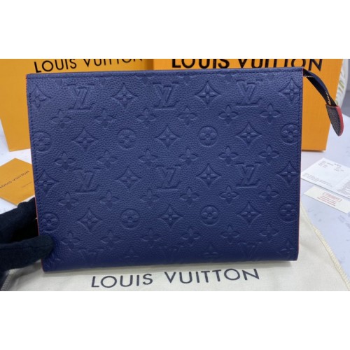 Louis Vuitton M45665 Poche Toilette 26 in Navy Blue Red Monogram Empreinte leather Louis Vuitton M45665 Poche Toilette 26 in Navy Blue Red Monogram Empreinte leather