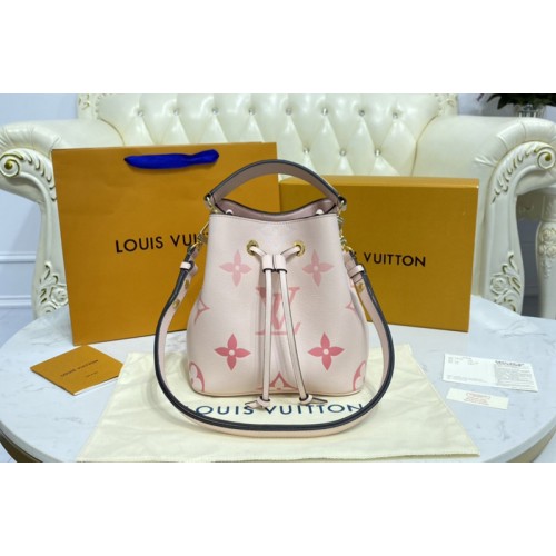 Louis Vuitton M45709 NeoNoe BB bucket bag in Pink Embossed grained cowhide leather Louis Vuitton M45709 NeoNoe BB bucket bag in Pink Embossed grained cowhide leather