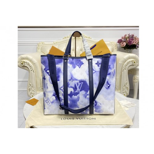 Louis Vuitton M45755 New Tote GM Bag in Monogram Watercolor Blue coated canvas Louis Vuitton M45755 New Tote GM Bag in Monogram Watercolor Blue coated canvas