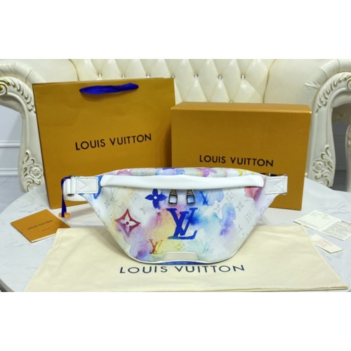 Louis Vuitton M45759 Discovery Bumbag PM Bag in Monogram Watercolor Blue coated canvas Louis Vuitton M45759 Discovery Bumbag PM Bag in Monogram Watercolor Blue coated canvas