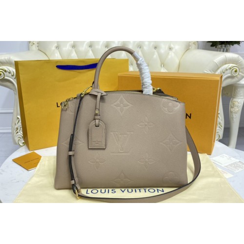 Louis Vuitton M45833 Grand Palais tote bag in Tourterelle Gray Monogram Empreinte Leather Louis Vuitton M45833 Grand Palais tote bag in Tourterelle Gray Monogram Empreinte Leather