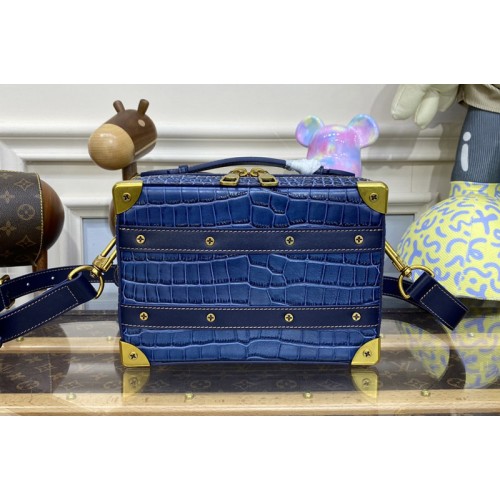 Louis Vuitton N80347 Handle Trunk bag in Croco Denim Crocodilian leather Louis Vuitton N80347 Handle Trunk bag in Croco Denim Crocodilian leather