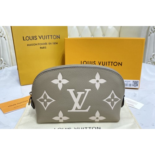 Louis Vuitton M45951 Pochette Cosmetique PM in Dove Gray Cream Monogram Empreinte leather Louis Vuitton M45951 Pochette Cosmetique PM in Dove Gray Cream Monogram Empreinte leather