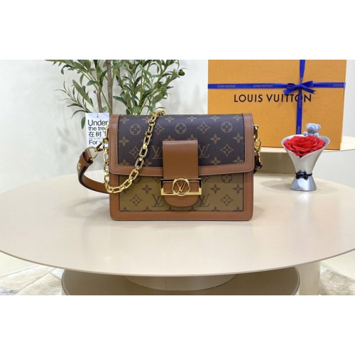 Louis Vuitton M45958 Dauphine MM Bag in Monogram and Monogram Reverse coated canvas Louis Vuitton M45958 Dauphine MM Bag in Monogram and Monogram Reverse coated canvas