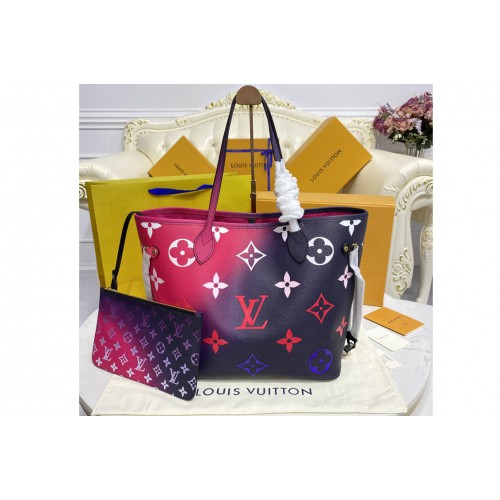 Louis Vuitton M20511 Neverfull MM tote bag in Midnight Fuchsia Monogram canvas Louis Vuitton M20511 Neverfull MM tote bag in Midnight Fuchsia Monogram canvas
