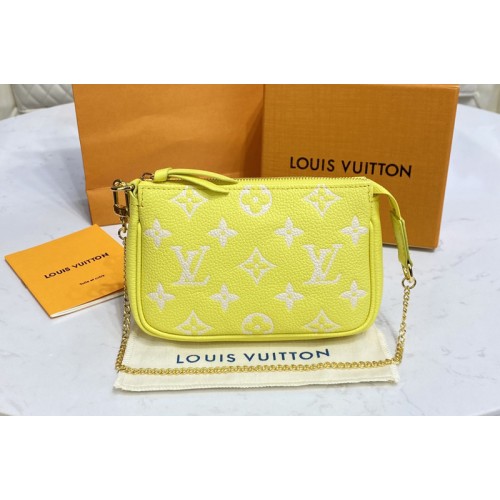 Louis Vuitton M46129 Mini Pochette Accessoires on Yellow Monogram Empreinte leather Louis Vuitton M46129 Mini Pochette Accessoires on Yellow Monogram Empreinte leather