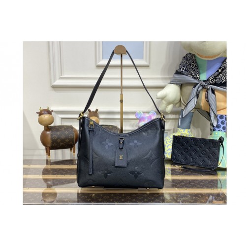 Louis Vuitton M46288 CarryAll PM Bag in Black embossed leather Louis Vuitton M46288 CarryAll PM Bag in Black embossed leather