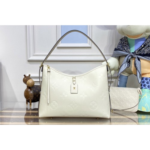 Louis Vuitton M46292 CarryAll MM Bag in White embossed leather Louis Vuitton M46292 CarryAll MM Bag in White embossed leather