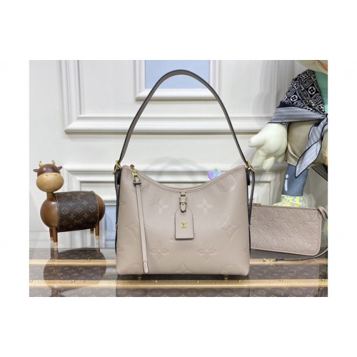 Louis Vuitton M46288 CarryAll PM Bag in Gray embossed leather Louis Vuitton M46288 CarryAll PM Bag in Gray embossed leather