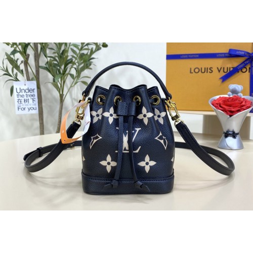 Louis Vuitton M46291 Nano Noe Bucket bag in Black Monogram Empreinte leather