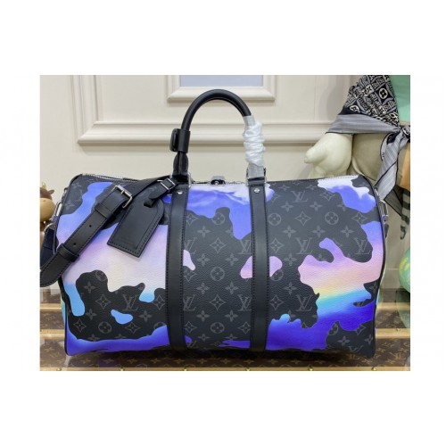 Louis Vuitton M46356 Keepall 45 Bag in Sunrise Monogram Eclipse coated canvas Louis Vuitton M46356 Keepall 45 Bag in Sunrise Monogram Eclipse coated canvas