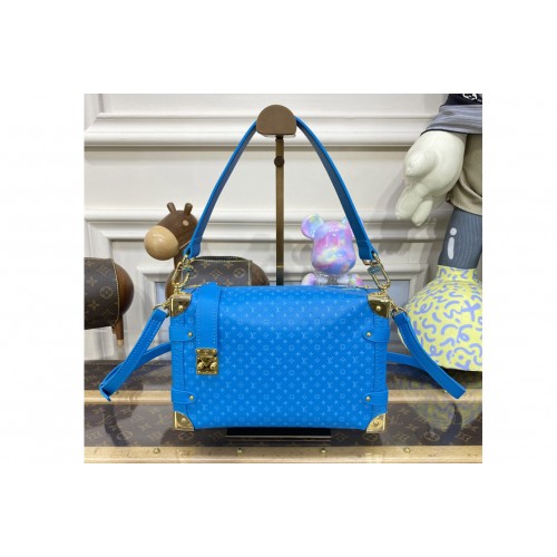Louis Vuitton M46358 Nano Noe Bucket bag in Blue Calfskin Louis Vuitton M46358 Nano Noe Bucket bag in Blue Calfskin