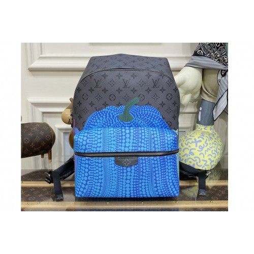 Louis Vuitton M46440 LVxYK Discovery Backpack in Monogram Eclipse Reverse coated canvas with colorful Pumpkin print Louis Vuitton M46440 LVxYK Discovery Backpack in Monogram Eclipse Reverse coated canvas with colorful Pumpkin print