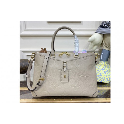 Louis Vuitton M46504 Trianon MM tote Bag in Tourterelle Gray Monogram Empreinte leather Louis Vuitton M46504 Trianon MM tote Bag in Tourterelle Gray Monogram Empreinte leather