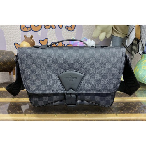 Louis Vuitton M46685 Montsouris Messenger Bag in Damier Graphite Canvas Louis Vuitton M46685 Montsouris Messenger Bag in Damier Graphite Canvas