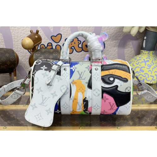 Louis Vuitton M46701 Keepall Bandouliere 25 bag in Multicolor Monogram coated canvas and cowhide leather Louis Vuitton M46701 Keepall Bandouliere 25 bag in Multicolor Monogram coated canvas and cowhide leather