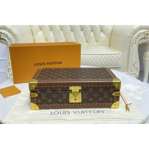 Louis Vuitton M20039 8 watch case in Monogram canvas With Blue Louis Vuitton M20039 8 watch case in Monogram canvas With Blue