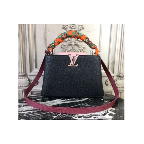 Louis Vuitton M94716 Capucines BB Bags in Black Taurillon Leather Louis Vuitton M94716 Capucines BB Bags in Black Taurillon Leather