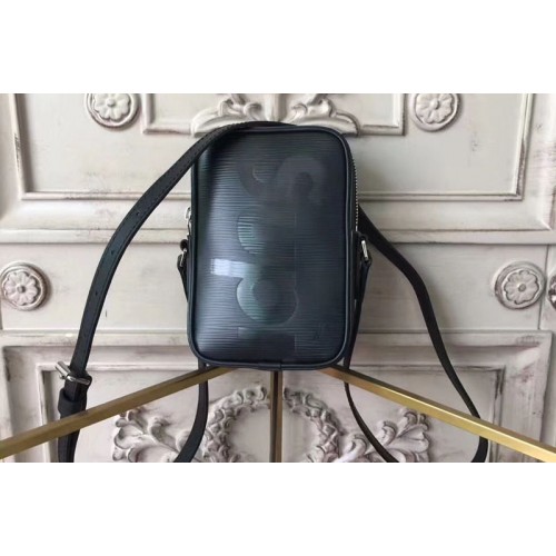 Louis Vuitton M53434 Supreme x Danube PM Bag in Black Epi Leather