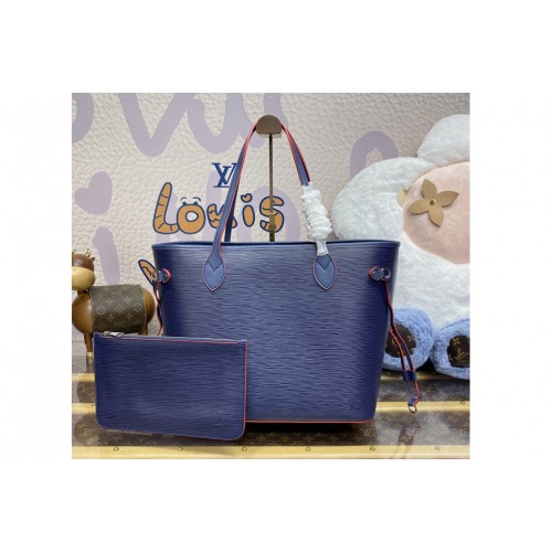 Louis Vuitton M54185 Neverfull MM tote Bag in Blue Epi leather Louis Vuitton M54185 Neverfull MM tote Bag in Blue Epi leather