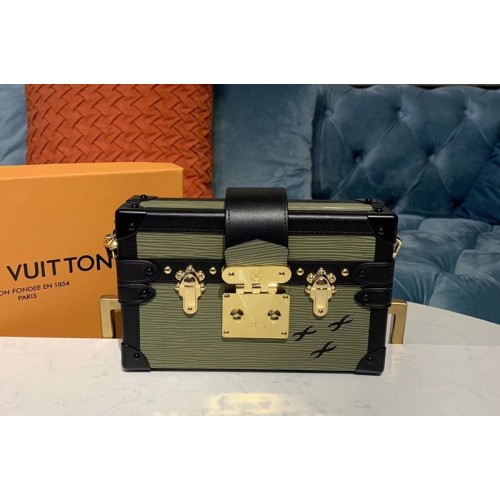 Louis Vuitton M53828 Petite Malle Bags Green Epi Leather Louis Vuitton M53828 Petite Malle Bags Green Epi Leather