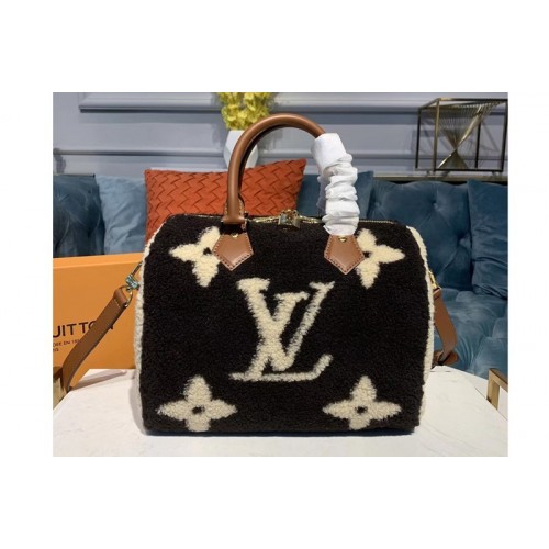 Louis Vuitton M55422 Speedy 25 Bags Brown Monogram Canvas With Woolen Louis Vuitton M55422 Speedy 25 Bags Brown Monogram Canvas With Woolen