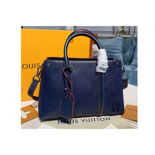 Louis Vuitton M55613 Soufflot BB Bags in Blue Epi Leather Louis Vuitton M55613 Soufflot BB Bags in Blue Epi Leather