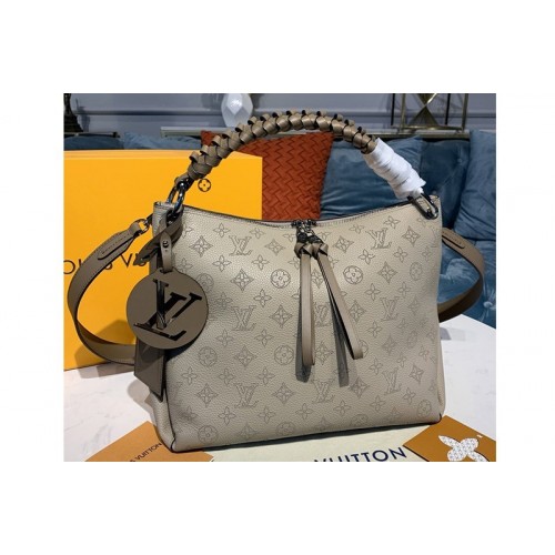 Louis Vuitton M56084 Beaubourg Hobo MM bag in Gray Mahina calf leather Louis Vuitton M56084 Beaubourg Hobo MM bag in Gray Mahina calf leather