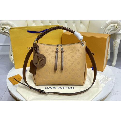 Louis Vuitton M56073 Beaubourg Hobo MM bag in Brown Mahina calf leather Louis Vuitton M56073 Beaubourg Hobo MM bag in Brown Mahina calf leather