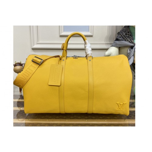 Louis Vuitton M21536 keepall bandouliere 50 Bag in Yellow Aerogram cowhide leather Louis Vuitton M21536 keepall bandouliere 50 Bag in Yellow Aerogram cowhide leather