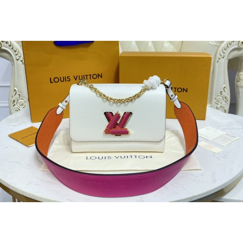 Louis Vuitton M57666 Twist MM handbag in White Epi leather Louis Vuitton M57666 Twist MM handbag in White Epi leather