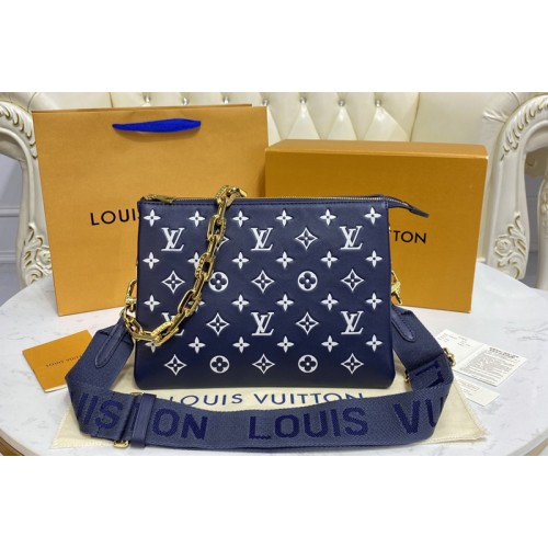Louis Vuitton M59398 Coussin PM handbag in Black White Monogram-embossed foamed lambskin Louis Vuitton M59398 Coussin PM handbag in Black White Monogram-embossed foamed lambskin