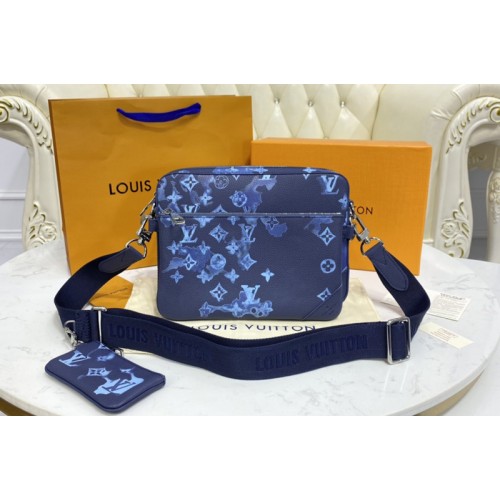 Louis Vuitton M57840 Trio Messenger bag in Ink Watercolor Monogram motif Louis Vuitton M57840 Trio Messenger bag in Ink Watercolor Monogram motif