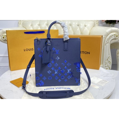 Louis Vuitton M57843 Sac Plat Zippe bag in Ink Watercolor Monogram motif Louis Vuitton M57843 Sac Plat Zippe bag in Ink Watercolor Monogram motif