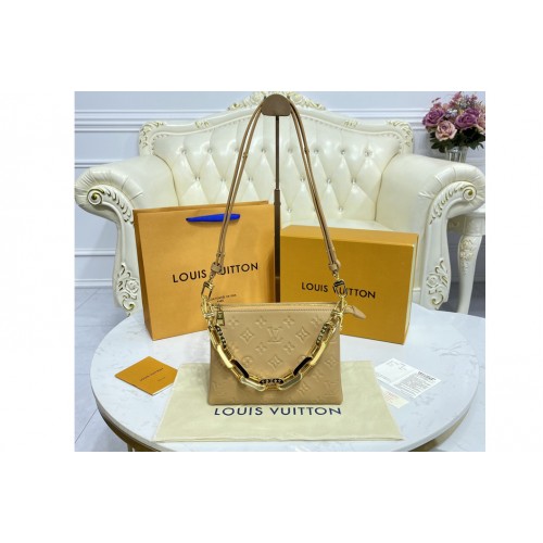 Louis Vuitton M57791 Coussin PM handbag in Camel Monogram embossed puffy lambskin Louis Vuitton M57791 Coussin PM handbag in Camel Monogram embossed puffy lambskin